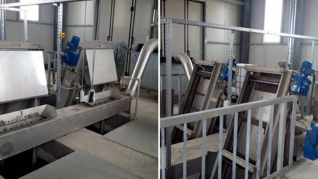 Комплекс механічної очистки на базі грабельних решіток РКЕ і гвинтового преса віджимного ПВОЕ (м. Поморіє, Болгарія)