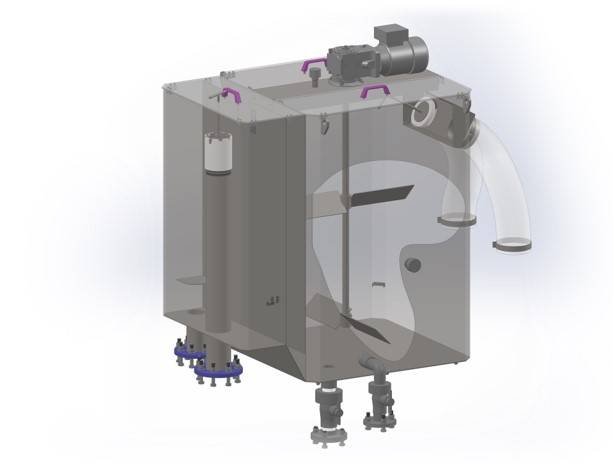 Рис. 6. Ємність флокуляції мультидискового шнекового дегідратора MDQ/MDC